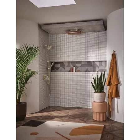 Brizo Frank Lloyd Wright Thermostatic Valve Trim with Integrated Volume Control and 6 Function Diverter for Three Shower Applications - Less Handles and Rough-In 3 Brizo Frank Lloyd Wright Thermostatic Valve Trim with Integrated Volume Control and 6 Function Diverter for Three Shower Applications - Less Handles and Rough-In - Image 3