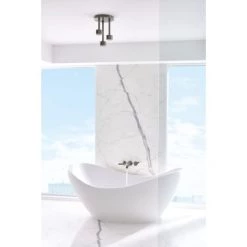 Brizo Essential 1.75 GPM Single Function Ceiling Mount Pendant Raincan Shower Head with H2Okinetic Technology -Brizo Sales brizo 81335 lifestyle image 115