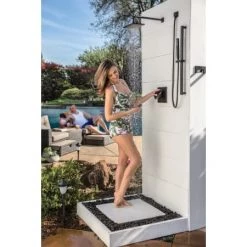 Brizo Siderna Hand Shower Package with Slide Bar, Hose, and Wall Supply 7 Brizo Siderna Hand Shower Package with Slide Bar, Hose, and Wall Supply -Brizo Sales brizo 85780 alternate view matte black finish 127