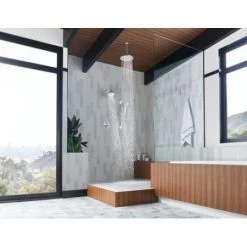 Brizo Levoir 1.75 GPM 4 Function Shower Head with H2Okinetic Technology and TouchClean -Brizo Sales brizo 87498 lifestyle image 119