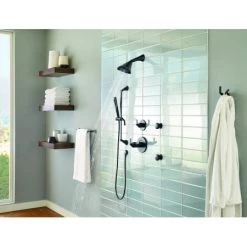 Brizo Sotria Hand Shower Package with Slide Bar, Hose, Wall Supply, and H2Okinetic Technology -Brizo Sales brizo 88750 shower system in action 95