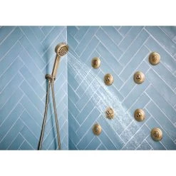 Brizo Levoir 1.75 GPM Multi Function Hand Shower Package with H2Okinetic Technology - Includes Hose, Holder and Wall Supply 9 Brizo Levoir 1.75 GPM Multi Function Hand Shower Package with H2Okinetic Technology - Includes Hose, Holder and Wall Supply -Brizo Sales brizo 88898 lifestyle image 103