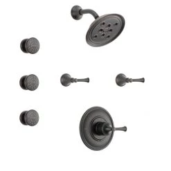 Brizo Sensori Custom Thermostatic Shower System with Showerhead, Volume Controls, and Body Sprays - Valves Included
