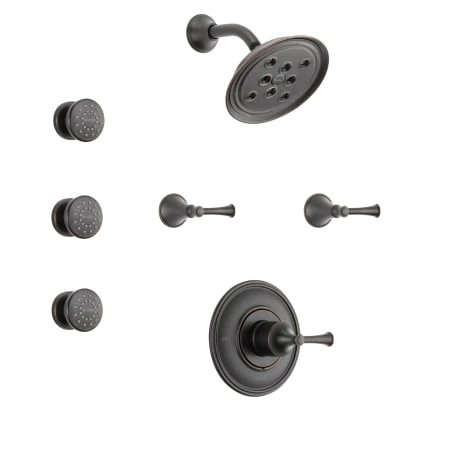 Brizo Sensori Custom Thermostatic Shower System with Showerhead, Volume Controls, and Body Sprays - Valves Included 1 Brizo Sensori Custom Thermostatic Shower System with Showerhead, Volume Controls, and Body Sprays - Valves Included