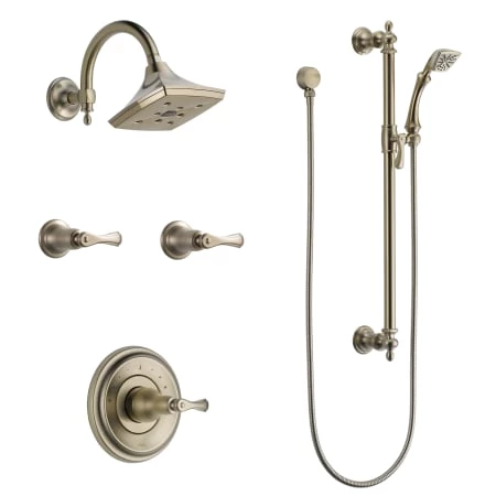 Brizo Sensori Custom Thermostatic Shower System with Showerhead, Volume Controls, and Hand Shower - Valves Included 1 Brizo Sensori Custom Thermostatic Shower System with Showerhead, Volume Controls, and Hand Shower - Valves Included