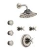 Brizo Sensori Custom Thermostatic Shower System with Showerhead, Volume Controls, and Body Sprays - Valves Included