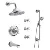Brizo Sensori Custom Thermostatic Shower System with Showerhead, Volume Controls, Handshower, and Tub Spout - Valves Included