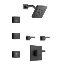 Brizo Sensori Custom Thermostatic Shower System with Showerhead, Volume Controls, and Body Sprays - Valves Included