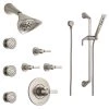 Brizo Sensori Custom Thermostatic Shower System with Showerhead, Volume Controls, Body Sprays, and Hand Shower - Valves Included
