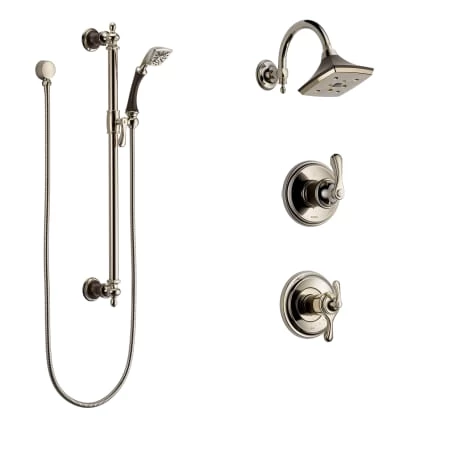 Brizo Thermostatic Shower System with Rain Shower Head, Hand Shower with Slide Bar, and 3 Function Diverter from the Charlotte Collection 1 Brizo Thermostatic Shower System with Rain Shower Head, Hand Shower with Slide Bar, and 3 Function Diverter from the Charlotte Collection