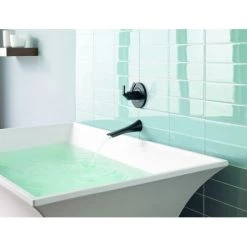 Brizo Sotria Thermostatic Mixing Valve Trim and Cartridge with Independent Volume Control and TempAssure Technology -Brizo Sales brizo t60050 tub spout in action 83