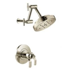 Brizo Litze Shower Only Trim Package with 1.75 GPM Multi Function Shower Head with H2Okinetic and TempAssure Technology- Less Handles and Rough-In