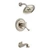 Brizo Tub and Shower Valve Trim Single Handle with Single Function Shower Head, Tub Spout, H2Okinetic and TempAssure Technologies from the Baliza Collection