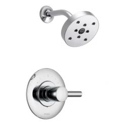 Brizo Shower Valve Trim Single Handle Pressure Balance Less Tub Spout with H2Okinetic Technology from the Euro Collection