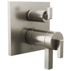 Brizo Frank Lloyd Wright Thermostatic Valve Trim with Integrated Volume Control and 6 Function Diverter for Three Shower Applications - Less Handles and Rough-In