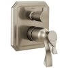 Brizo Virage Thermostatic Valve Trim with Integrated Volume Control and 6 Function Diverter for Three Shower Applications - Less Rough-In