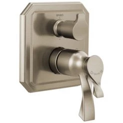 Brizo Virage Thermostatic Valve Trim with Integrated Volume Control and 6 Function Diverter for Three Shower Applications - Less Rough-In