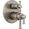 Brizo Atavis Thermostatic Valve Trim with Integrated Volume Control and 6 Function Diverter for Three Shower Applications - Less Rough-In