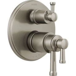 Brizo Atavis Thermostatic Valve Trim with Integrated Volume Control and 6 Function Diverter for Three Shower Applications - Less Rough-In