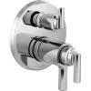 Brizo Levoir Thermostatic Valve Trim with Integrated Volume Control and 6 Function Diverter for Three Shower Applications - Less Rough-In