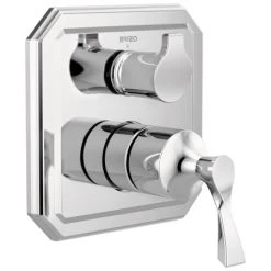 Brizo Virage Pressure Balanced Valve Trim with Integrated 3 Function Diverter for Two Shower Applications - Less Rough-In