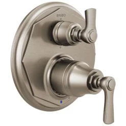 Brizo Rook Pressure Balanced Valve Trim with Integrated 6 Function Diverter for Three Shower Applications - Less Rough-In