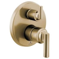 Brizo Levoir Pressure Balanced Valve Trim with Integrated 6 Function Diverter for Three Shower Applications - Less Rough-In and Handles