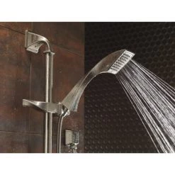 Brizo Virage 1.75 GPM Hand Shower Package with Slide Bar, Hose, and Wall Supply -Brizo Sales virage medium flow custom shower 85730 bn water 01